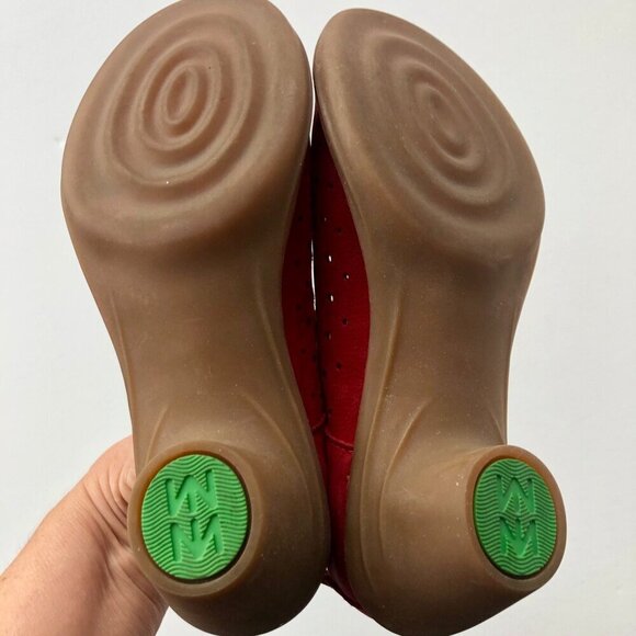 EL NATURALISTA Red Suede Leather Mary Jane Pump Comfortable Shoes Non slip EU 37 - Picture 12 of 16